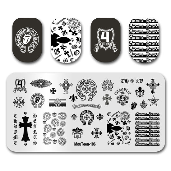 Mouteen106 Luxury Designer Nail Stamping Plate