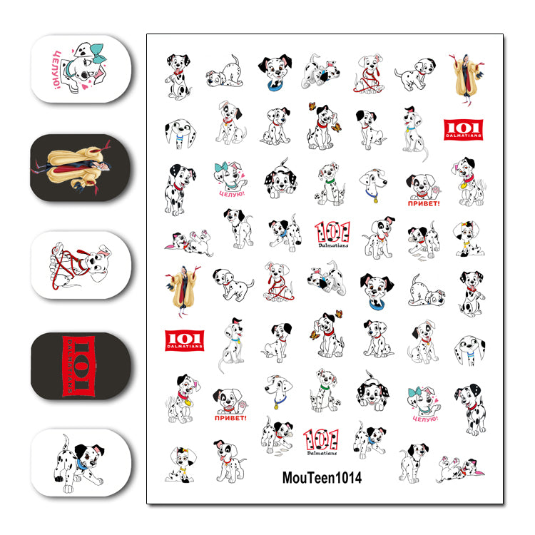 Disney New Mouteen1004 Red Bow Minnie Letter Water Nail Sticker Nail Water Sticker for Nail Art Sticker Decal Art Decoration