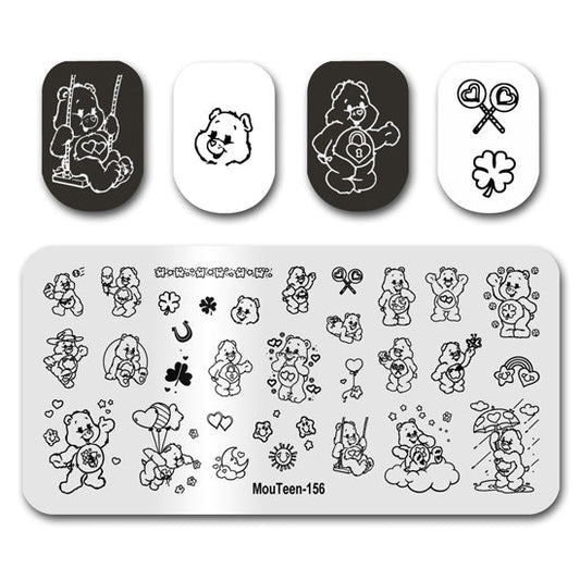 Disney Cute Bear Nail Stamping Plates Mouteen-156