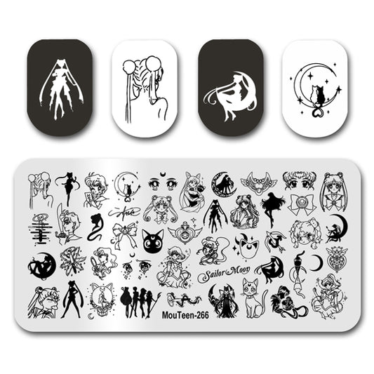 Sailor Moon Nail Stamping Plate Nail Stamp for Nails Art Plate Nail art Supply Mouteen-266