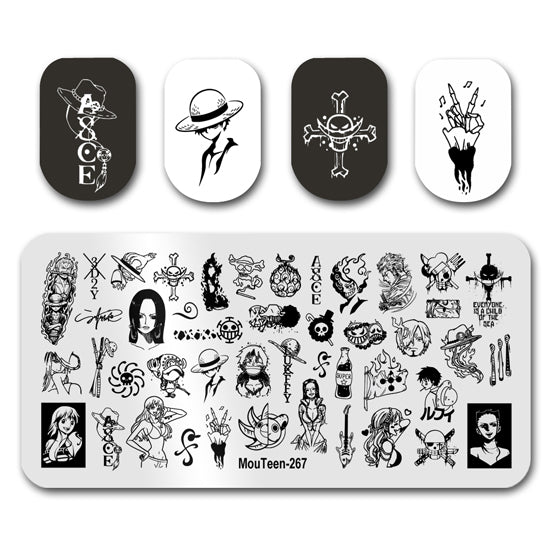 One Piece Nail Stamping Plate Nail Stamp for Nails Art Plate Nail art Supply Mouteen-267