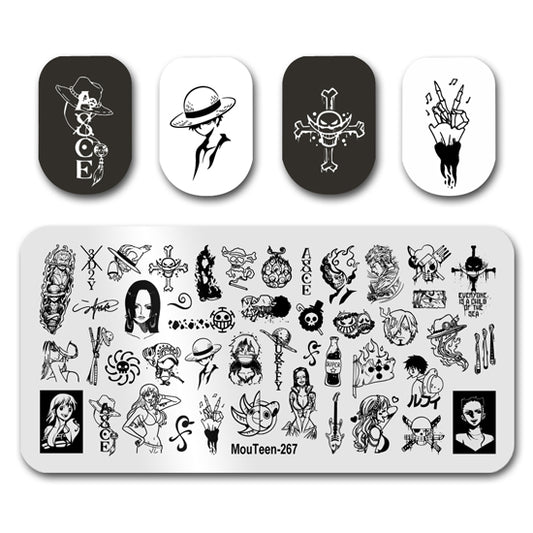 One Piece Nail Stamping Plate Nail Stamp for Nails Art Plate Nail art Supply Mouteen-267
