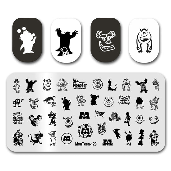 Disney Monsters, Inc. Nail Stamp Plate Mouteen-129