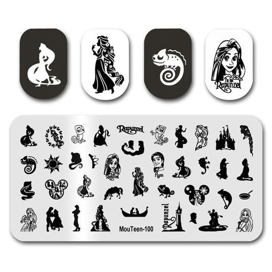 Rapunzel Tangled Stamping Plate Mouteen-100