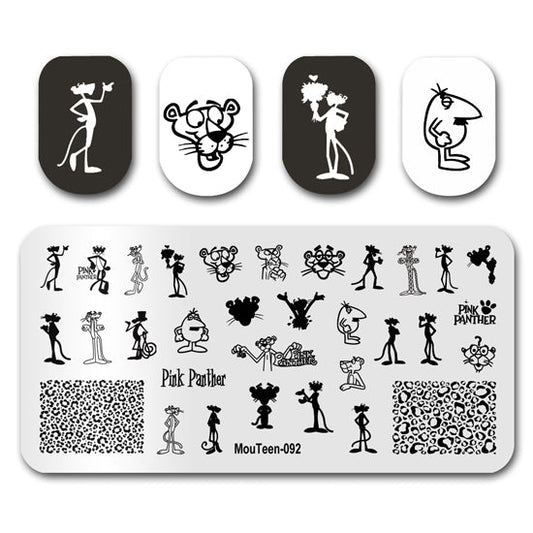 Pink Panther Nail Stamp Plates Mouteen-092