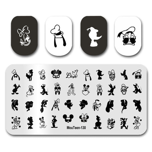 Donald Duck Mickey Nail Stamp Plate Mouteen-130