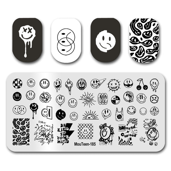 Smile Stamping Plate Mouteen-185