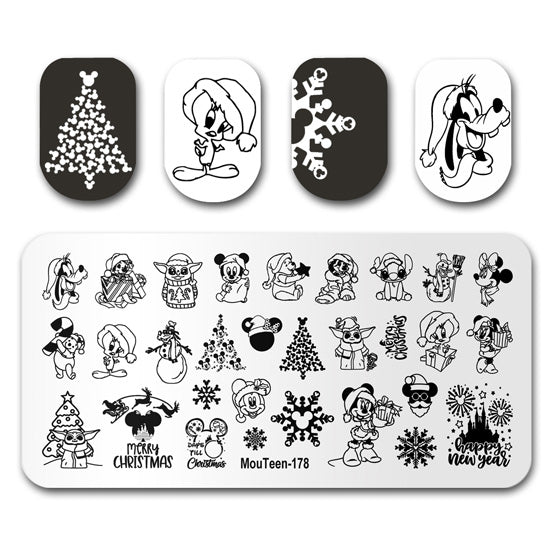 Christmas Disney Nail Stamping Plate Mouteen-178