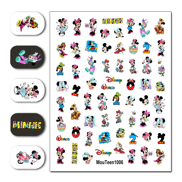 Disney New Mouteen1005 Minnie Mouse Water Nail Sticker Nail Water Sticker for Nail Art Sticker Decal Art Decoration