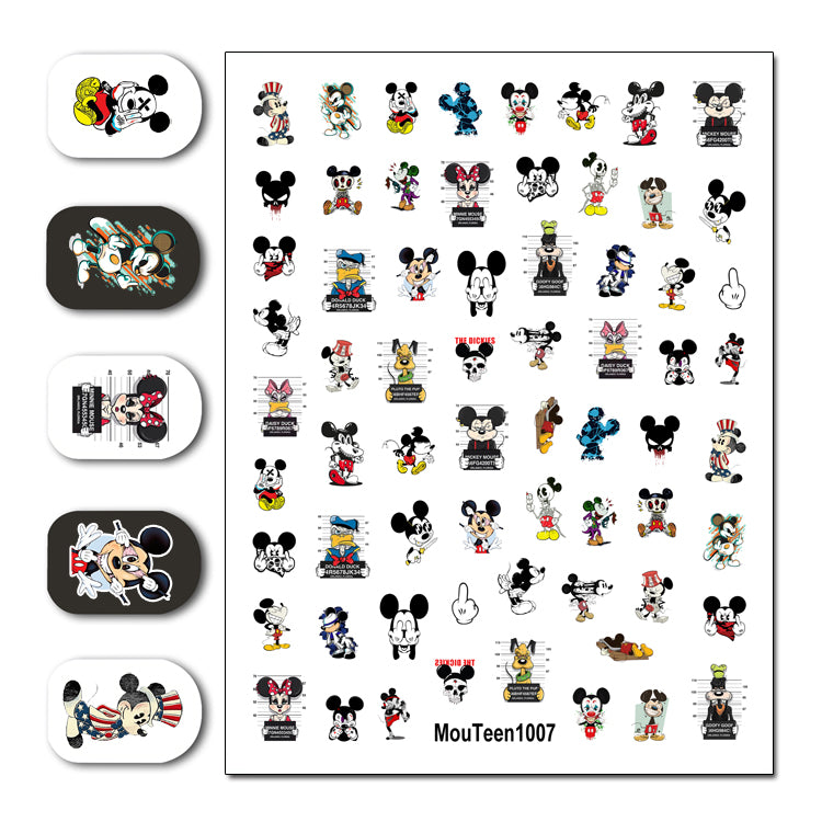 Disney Hot Mouteen1013 Blue Stitch Water Nail Sticker Nail Water Sticker for Nail Art Sticker Decal Art Decoration