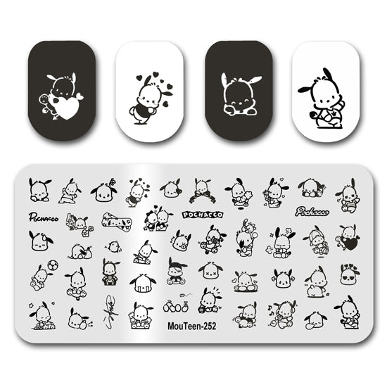 Pochacco Dog Nail Stamping Plate Nail Stamp for Nails Art Plate Nail art Supply Mouteen-252