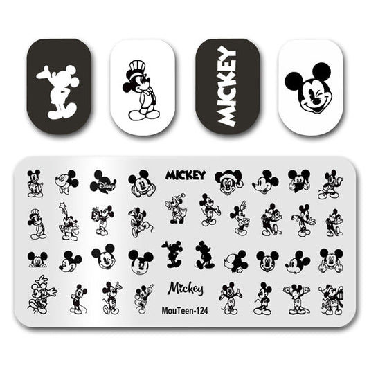 Mickey Mouse Nail Stamping Plates Mouteen-124