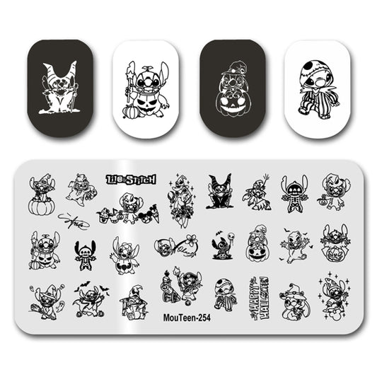 Halloween Stitch Nail Stamping Plate Nail Stamp for Nails Art Plate Nail art Supply Mouteen-254