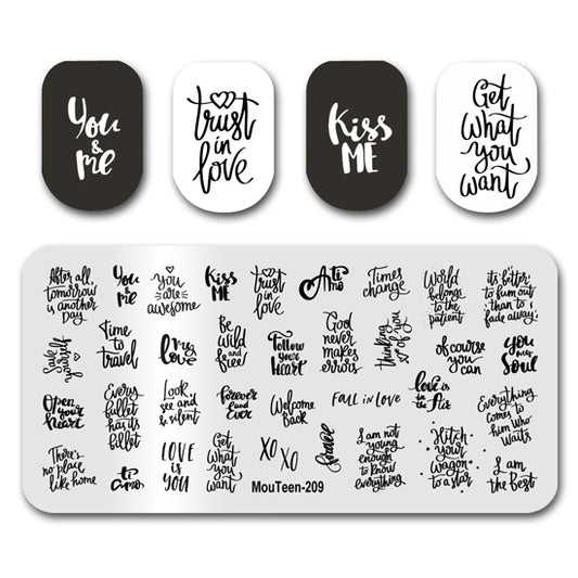 Love Letter Nail Stamping Plate Mouteen-209