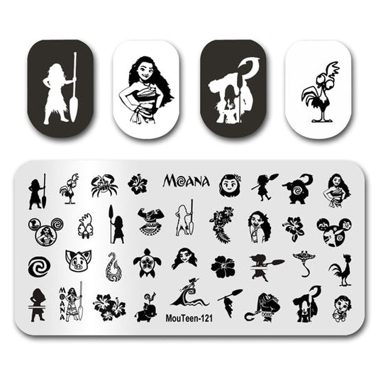 Moana Nail Stamping Plates Mouteen-121