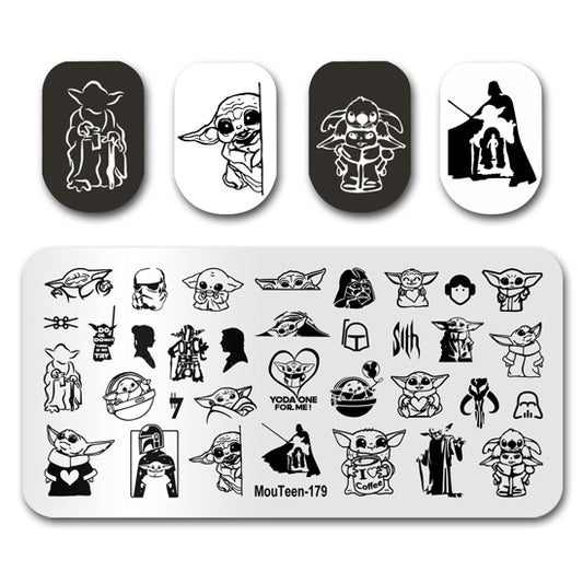 Master Yoda Nail Stamping Plate Mouteen-179