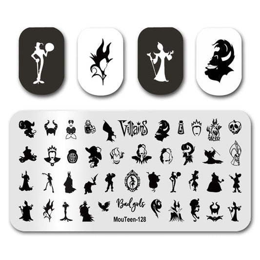 Disney Villain Nail Stamp Plate Mouteen-128