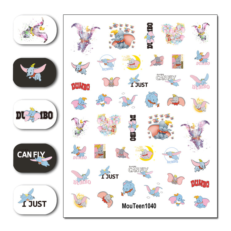 Newest Mouteen1026 Colorful Beauty Bird Nail Sticker Nail Water Sticker for Nail Art Sticker Decal Art Decoration