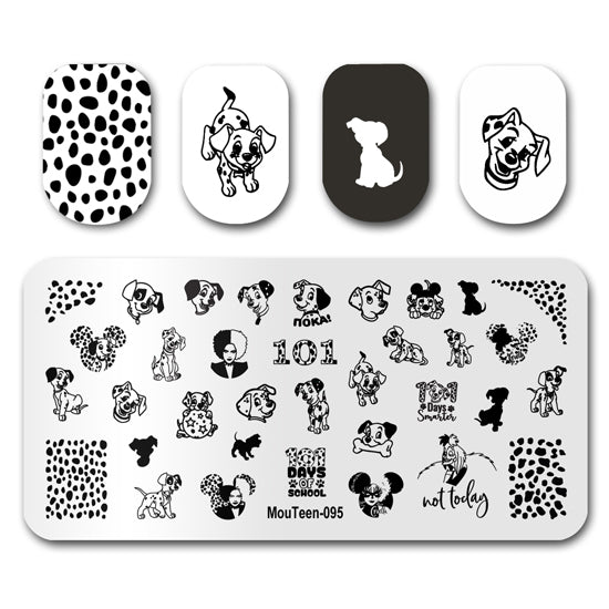 101 Dalmatians Nail Stamping Plate Mouteen-095