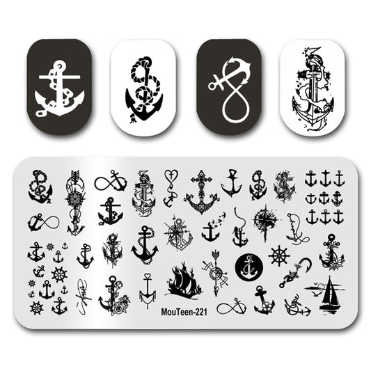 Ship Anchor Nail Stamping Plate Mouteen-221