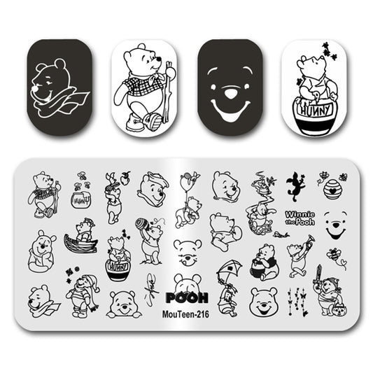 Winnie The Pooh Nail Stamping Plate Mouteen-216