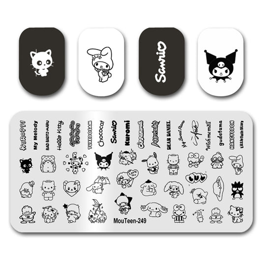 Mixed Sanrio Nail Stamping Plate Nail Stamp for Nails Art Plate Nail art Supply Mouteen-249