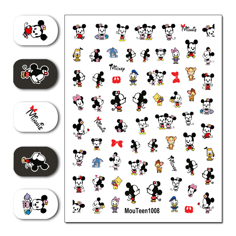 Disney Mouteen1001 Letter Mickey Mouse Water Nail Sticker Nail Water Sticker for Nail Art Sticker Decal Art Decoration