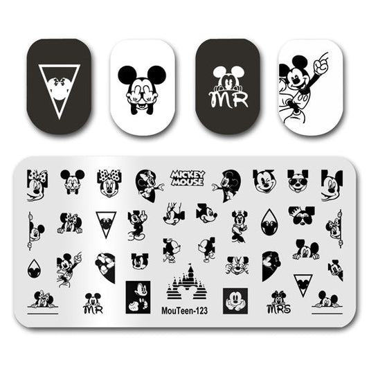 Cute Mouse Nail Stamping Plates Mouteen-123