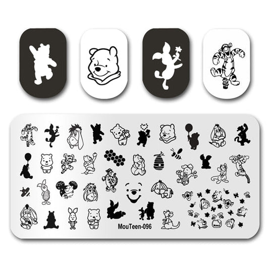 Winnie The Pooh Nail Stamping Plates Mouteen-096