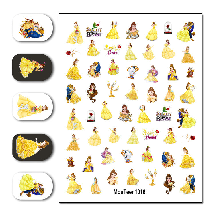 Disney Hot Mouteen1010 Mickey Minnie Donald Duck Water Nail Sticker Nail Water Sticker for Nail Art Sticker Decal Art Decoration