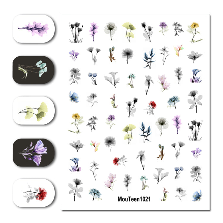 Newest Mouteen1026 Colorful Beauty Bird Nail Sticker Nail Water Sticker for Nail Art Sticker Decal Art Decoration