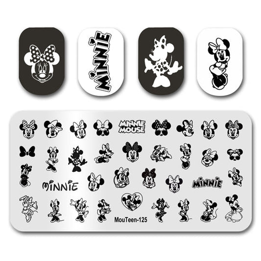 Minnie Mouse Nail Stamping Plate Mouteen-125