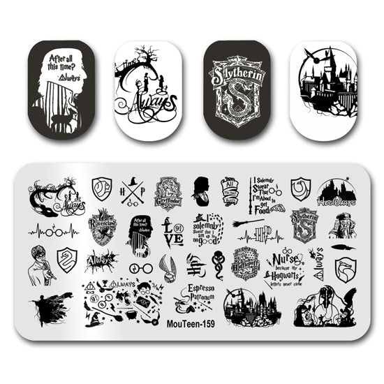 Harry Potter Nail Stamping Plates Mouteen-159