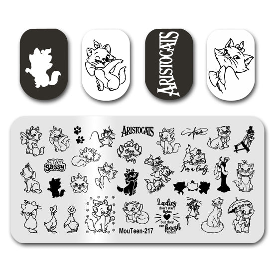 The Aristocats Marie Cat Nail Stamping Plate Mouteen-217