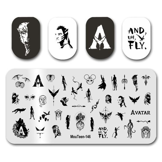 Disney Avatar Nail Stamp Plates Mouteen-146