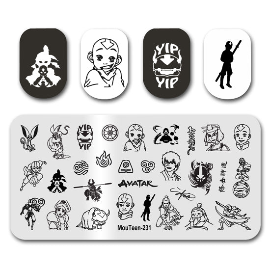 Avatar The Last Airbender Nail Stamping Plate Nail Stamp Mouteen-231