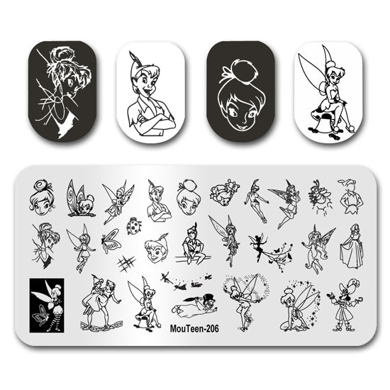 Tinker Bell Stamping Plate Mouteen-206