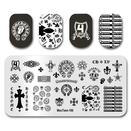 Mouteen106 Luxury Designer Nail Stamping Plate