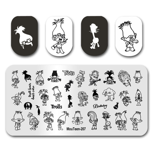 Trolls Stamping Plate Mouteen-207