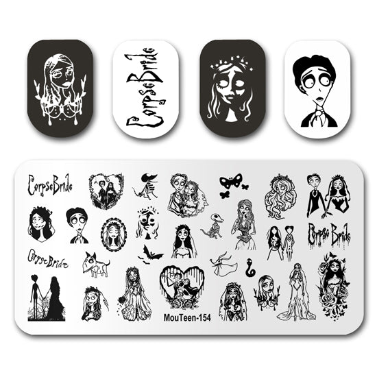 Corpse Bride Nail Stamping Plates Mouteen-154