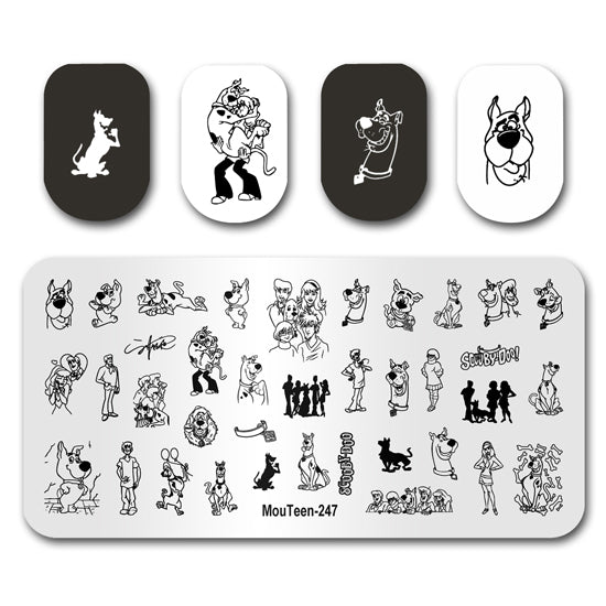 Scooby Doo Nail Stamping Plate Nail Stamp for Nails Art Plate Nail art Supply Mouteen-247