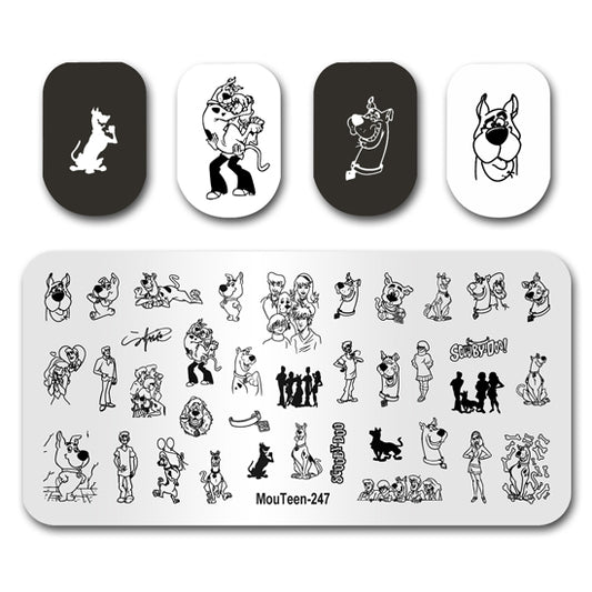 Scooby Doo Nail Stamping Plate Nail Stamp for Nails Art Plate Nail art Supply Mouteen-247