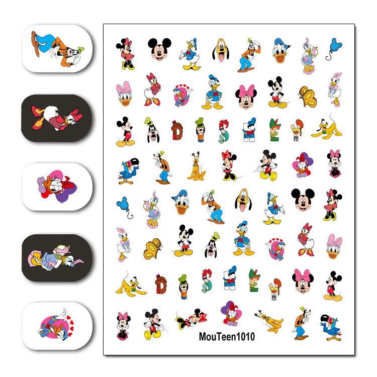 Disney Mouteen1001 Letter Mickey Mouse Water Nail Sticker Nail Water Sticker for Nail Art Sticker Decal Art Decoration