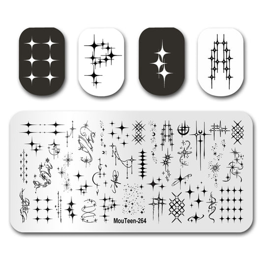 Star Astral Nail Stamping Plate Nail Stamp for Nails Art Plate Nail art Supply Mouteen-264