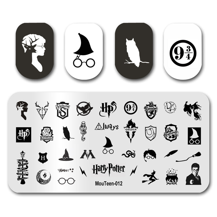 Mouteen-012 Harry Potter Nail Stamping Plate