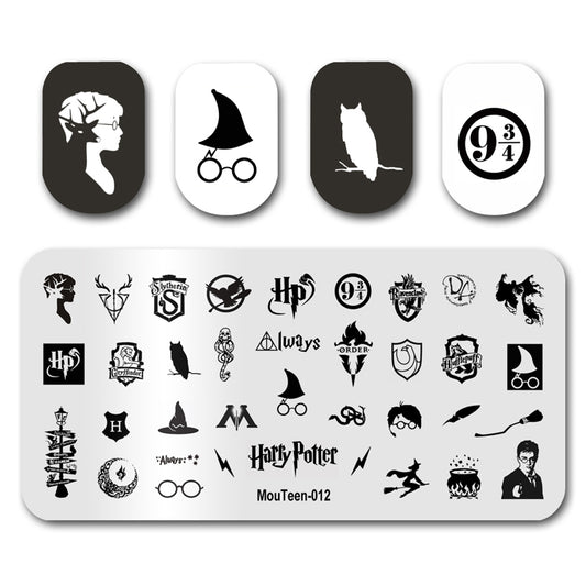 Mouteen-012 Harry Potter Nail Stamping Plate