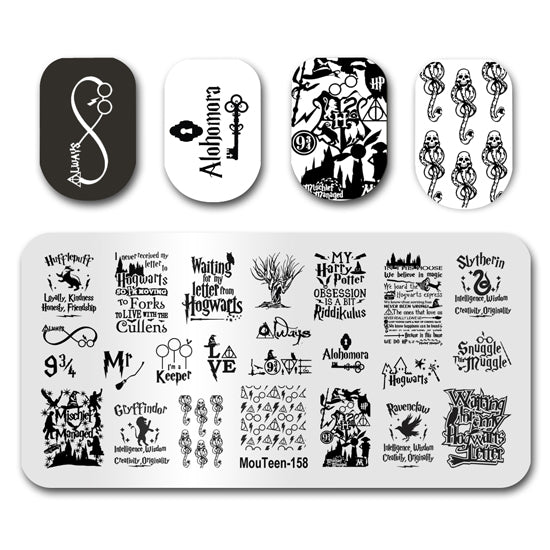 Harry Potter Nail Stamping Plate Mouteen-158