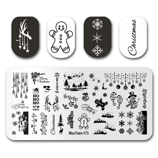 Christmas Noel Nail Stamping Plate Mouteen-173