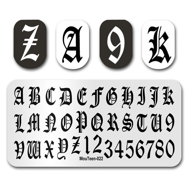 Dark Wind Gothic Nail Stamping Plates Nail Stamper Template Mouteen-022