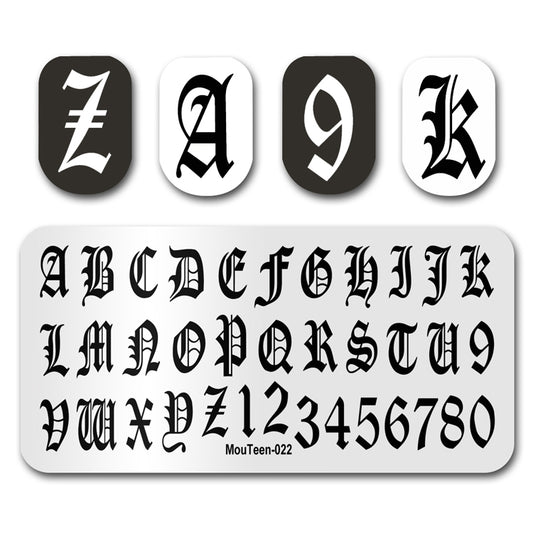 Dark Wind Gothic Nail Stamping Plates Nail Stamper Template Mouteen-022